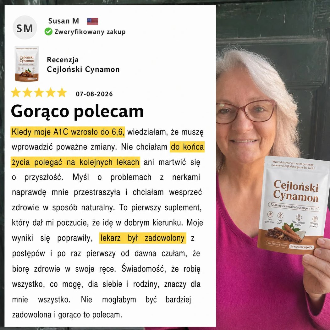 Zrzut ekranu z opinią klienta