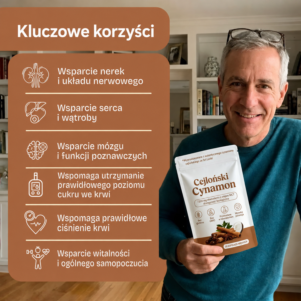 Cynamon cejloński 7 200 mg – ekstrakt 12:1 z olejem MCT